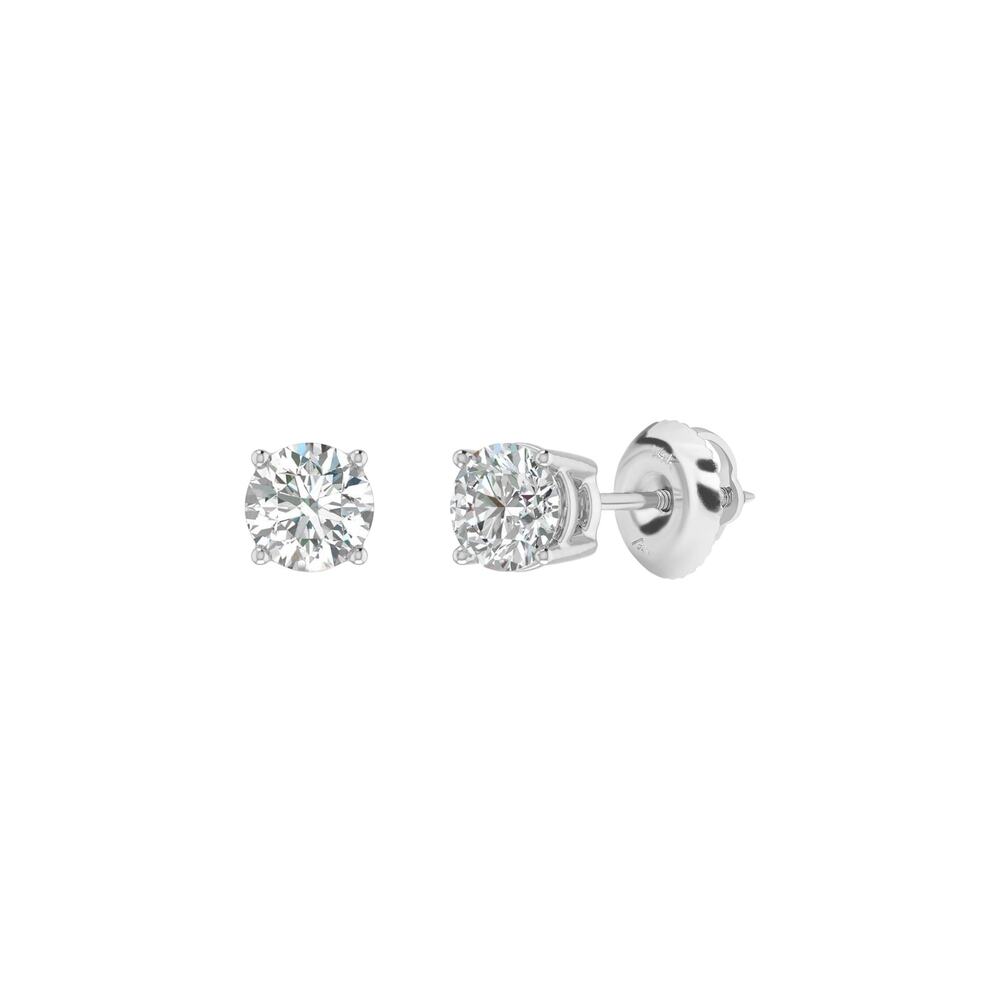 DIAMOND Certified Lab-Grown Solitaire Stud Earrings 1/2 CT. TW in 14k White Gold